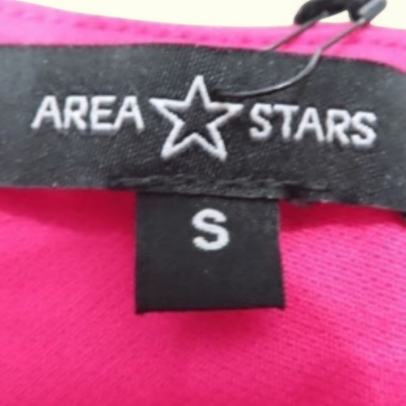 Area Star NWT Fuchsia Pleated Front Wide Leg Size Small - Picture 3 of 4